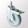 High quality 4-inch threaded stem swivel caster wheel with brake